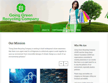 Tablet Screenshot of goinggreenrecyclingnigeria.org